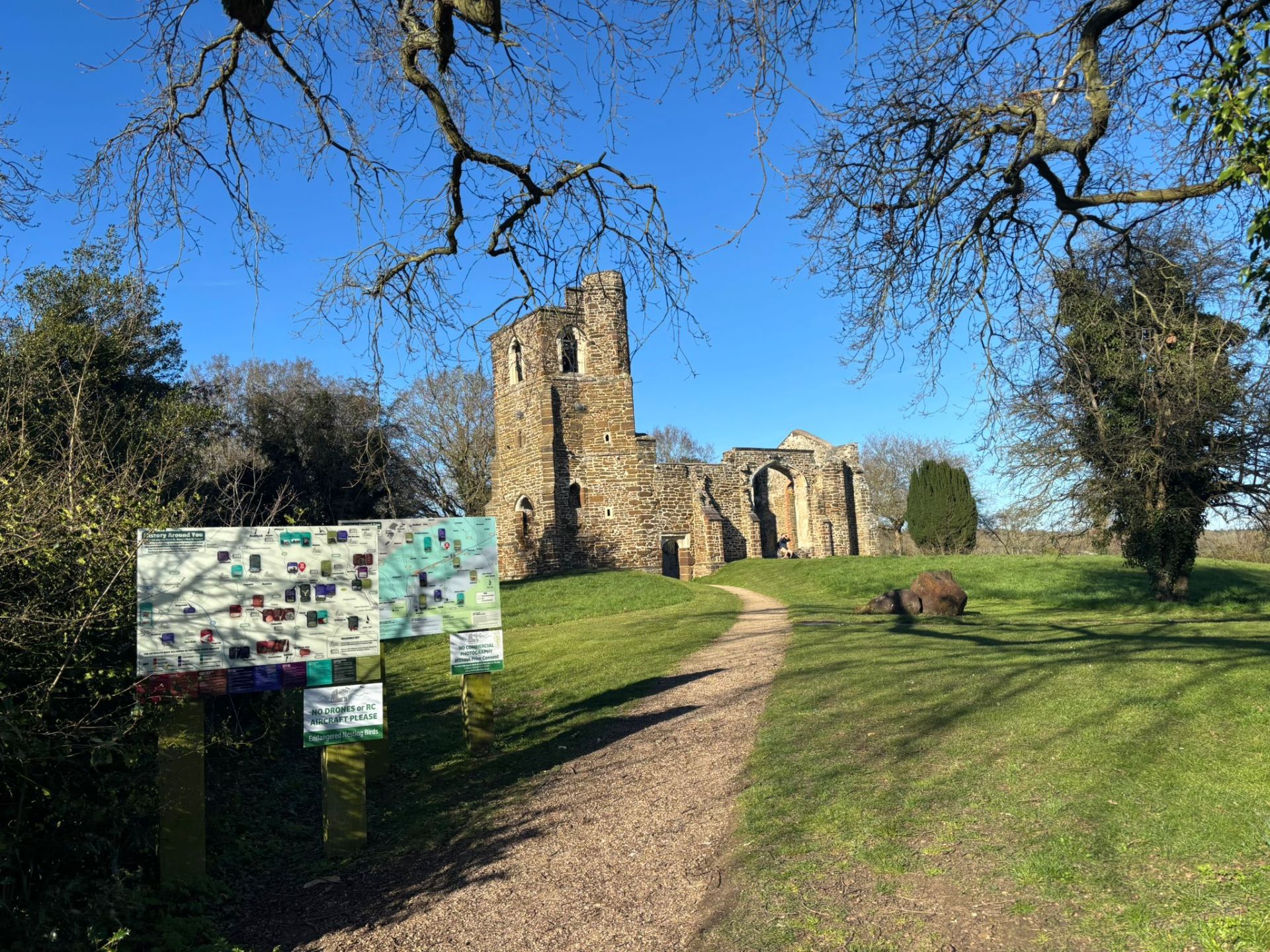 The ruined church of St Mary's